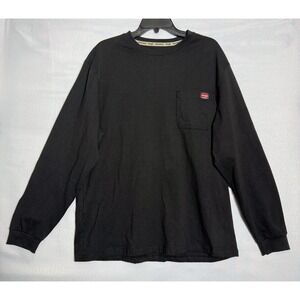 Wrangler Workwear Long Sleeve Pocket Tee Black XL (46-48) Heavyweight Cotton NWT
